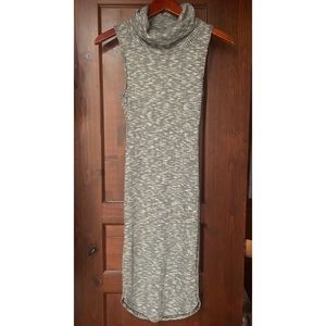 Cowl neck body con midi dress